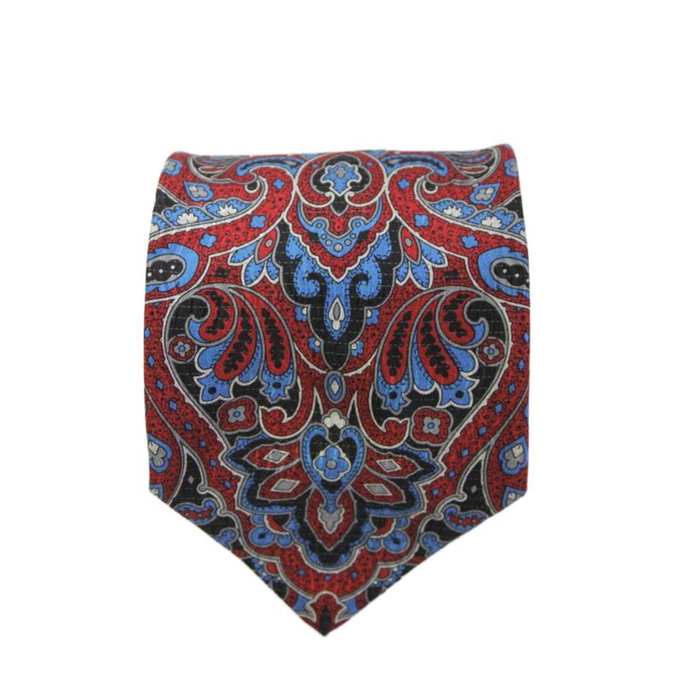Stefano Ricci Mens Silk Abstract Print Wide Necktie Multi Colored